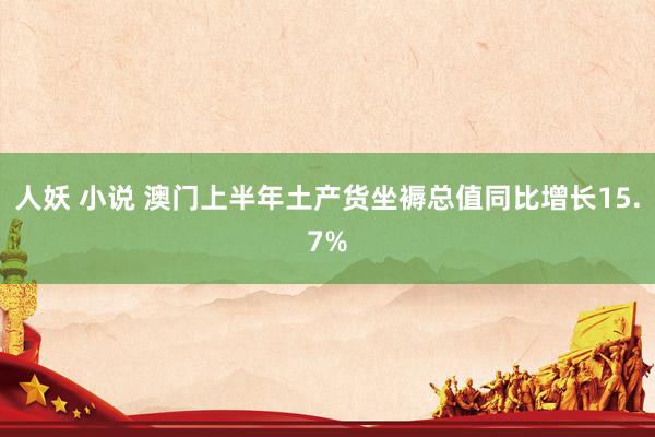 人妖 小说 澳门上半年土产货坐褥总值同比增长15.7%