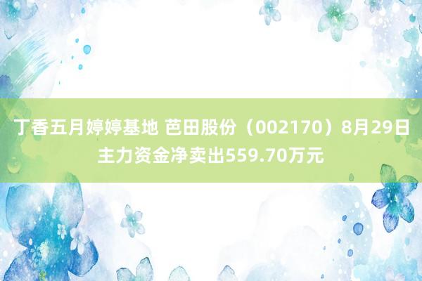 丁香五月婷婷基地 芭田股份（002170）8月29日主力资金净卖出559.70万元