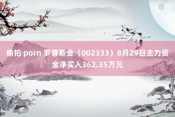 偷拍 porn 罗普斯金（002333）8月29日主力资金净买入362.35万元