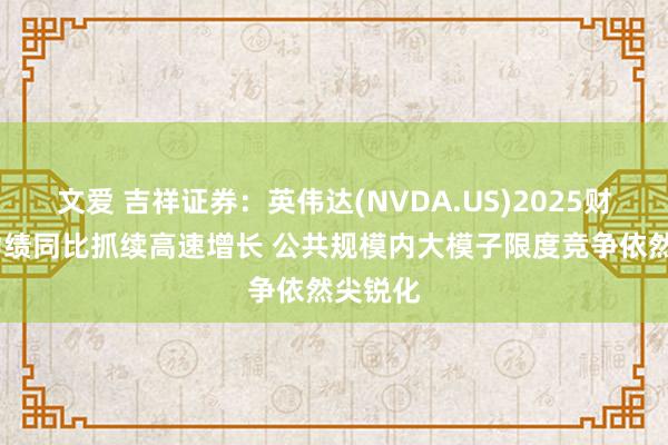 文爱 吉祥证券：英伟达(NVDA.US)2025财年Q2功绩同比抓续高速增长 公共规模内大模子限度竞争依然尖锐化