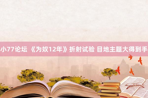 小77论坛 《为奴12年》折射试验 目地主题大得到手