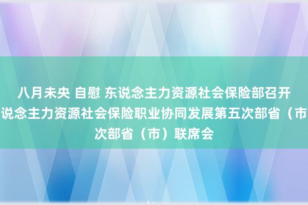 八月未央 自慰 东说念主力资源社会保险部召开京津冀东说念主力资源社会保险职业协同发展第五次部省（市）联席会