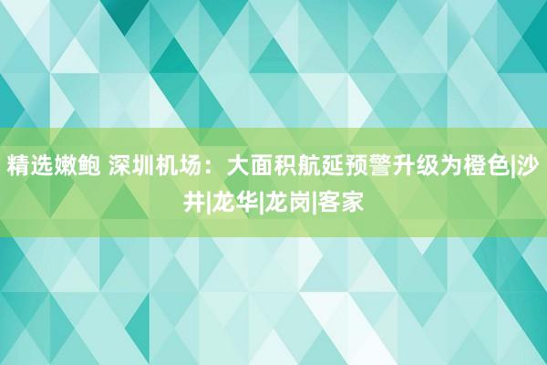 精选嫩鲍 深圳机场：大面积航延预警升级为橙色|沙井|龙华|龙岗|客家